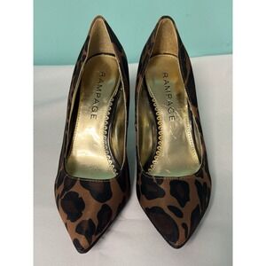 Rampage Animal Leopard Cheetah Print Pump Heels Size8 S-637